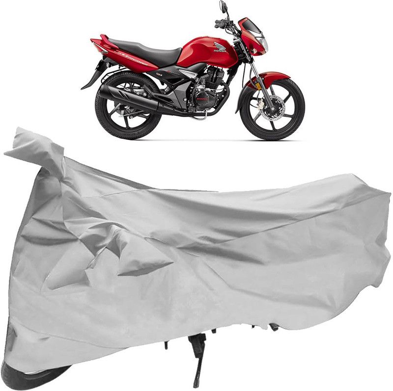 SHOOLIN Two Wheeler Cover for Honda  (CB Unicorn, Silver)