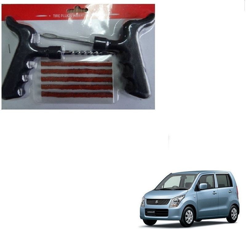 AuTO ADDiCT Car Tool Safety With 5 Strip Tubeless Tyre Puncture Repair Kit For Maruti Suzuki WagonR New Tubeless Tyre Puncture Repair Kit