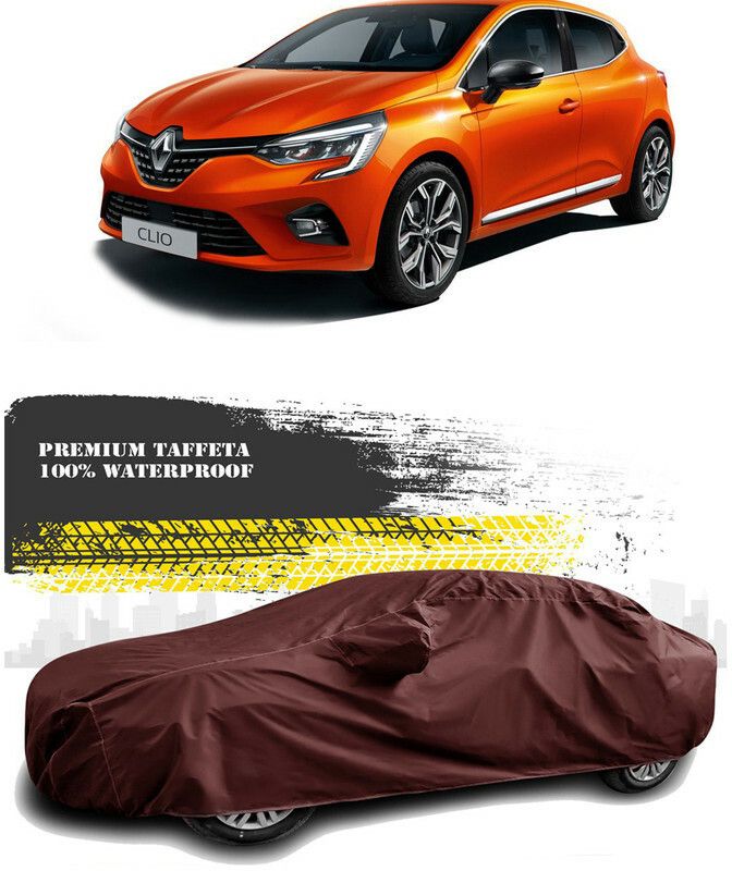 AutoTiger Car Cover For Renault Clio (With Mirror Pockets)  (Maroon)
