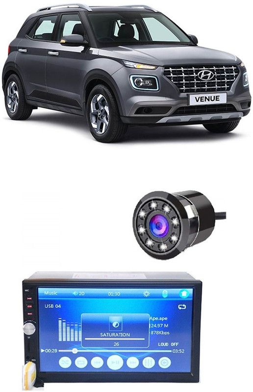 JBRIDERZ FIX BT SCREEN WITH LED CAMERA FOR ALL CARS E 206 Car Stereo  (Double Din)