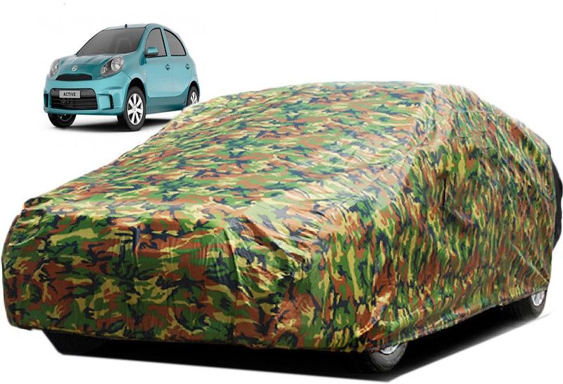 Kuchipudi Car Cover For Nissan Micra Active (Without Mirror Pockets)  (Multicolor)