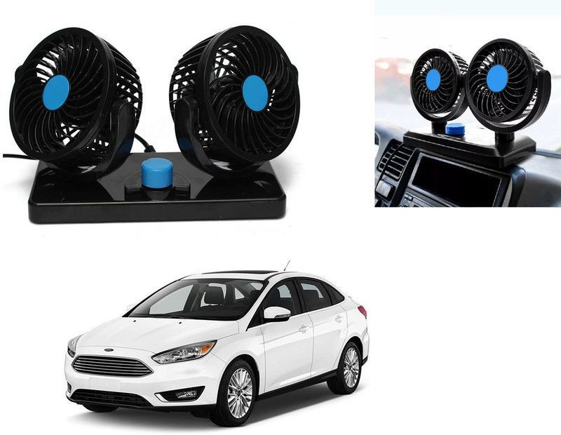 Atoray Car Fan Dual Head 2 Speed Dashboard Cooling Fan for Ford Focus Car Interior Fan  (12 V)