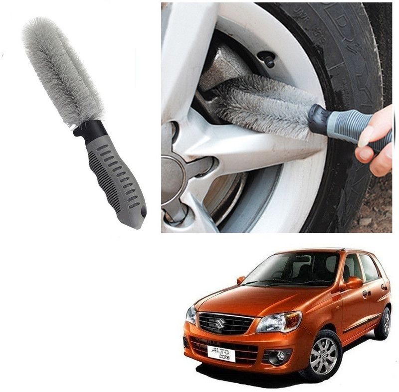 Qiisx CAR ALLOY WHEEL CLEANER BRUSH TYRE RIM FOR Maruti Suzuki Alto K10 100 g Wheel Tire Cleaner  (Pack of 1)