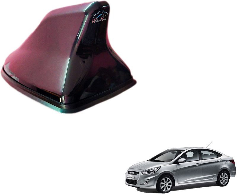 WolkomHome High performance Shark Fin Antenna Black color Car FM Radio Signal Aerials for Verna Sfin_Black_rna Satellite Vehicle Antenna