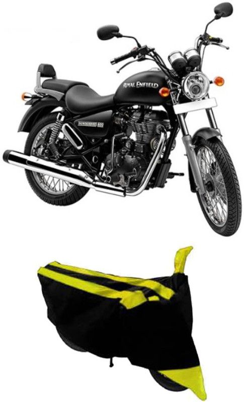 Carrogen Two Wheeler Cover for Royal Enfield  (Thunderbird 500, Yellow, Black)