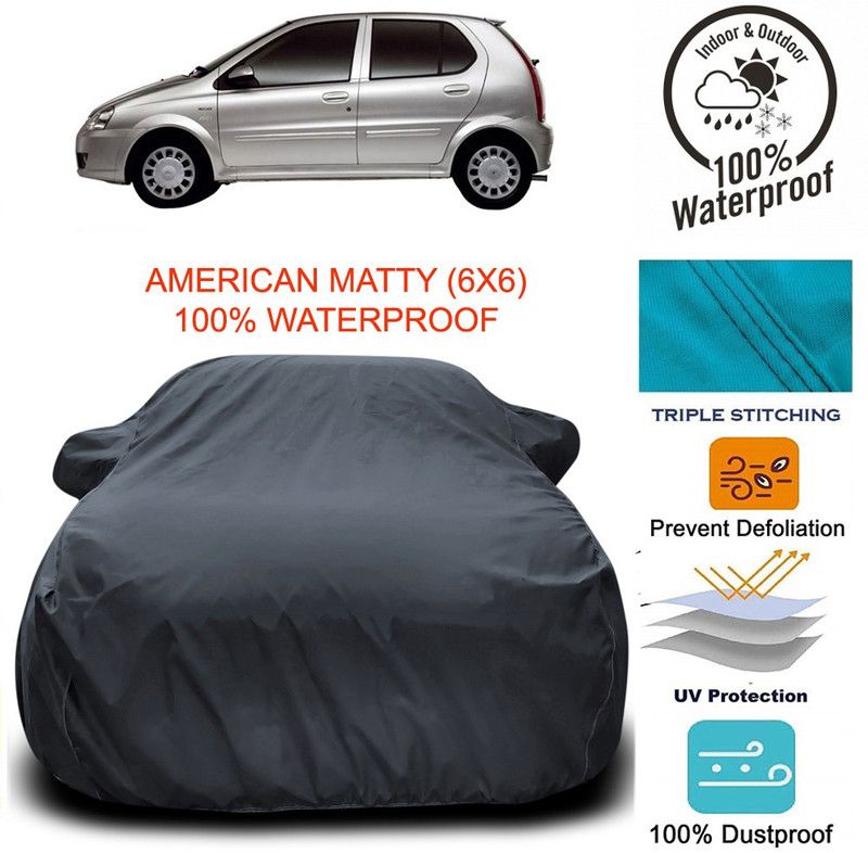 Dvis Car Cover For Tata Indica V2 (With Mirror Pockets)  (Grey)