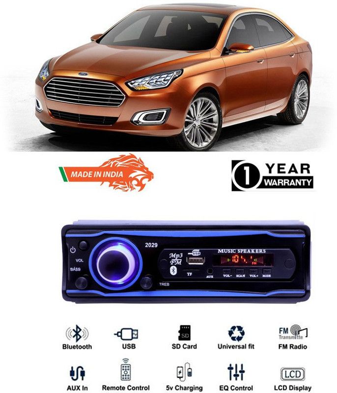 Dvis Blue 2029 USB/AUX/SD/BLUETOOTH/FM/MP3 BOOM MASTER STANDARD D-2335 Car Stereo  (Single Din)