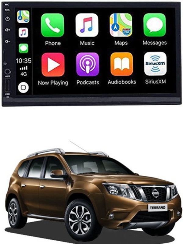RKPSP 7 INCH Full Double Din Car Screen Stereo Media Player Audio Video Touch Screen Stereo Full HD with MP3/MP4/MP5/USB/FM Player/WiFi/Bluetooth & Mirror Link For Terrano Car Stereo  (Double Din)