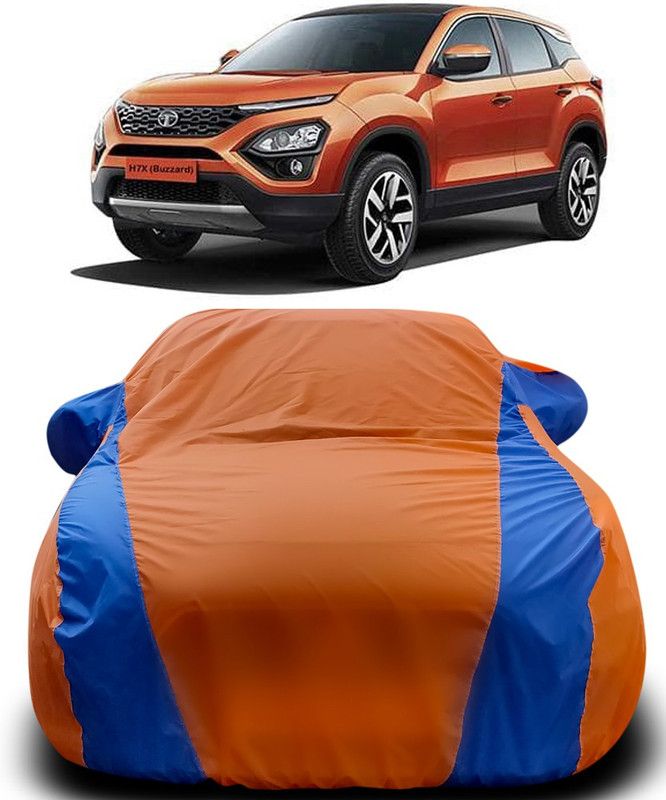 EverLand Car Cover For Tata Buzzard (With Mirror Pockets)  (Orange, Blue)