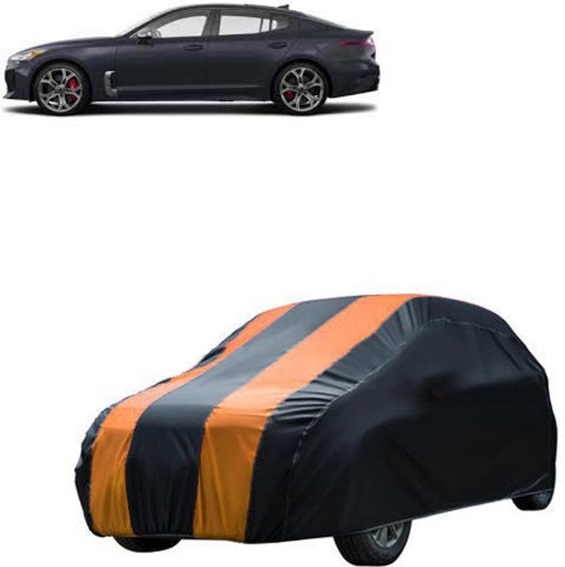 Kuchipudi Car Cover For Universal For Car (Without Mirror Pockets)  (Black, Orange, For 2005, 2006, 2007, 2008, 2009, 2010, 2011, 2012, 2013, 2014, 2015, 2016, 2017, 2018, 2019, NA Models)