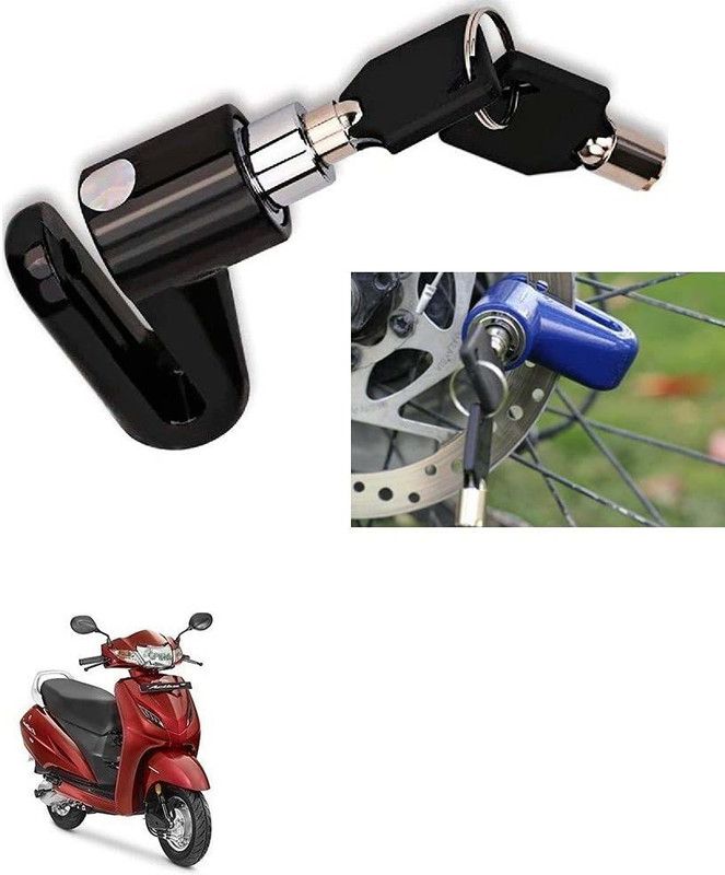 AS TRADERS Motorcycle Disc Brake Lock/Disk Lock Security for Honda Activa 4G Motorcycle Disc Brake Lock/Disk Lock Security for Honda Activa 4G Disc Lock  (Blue, Black, Red)