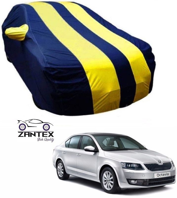 ZANTEX Car Cover For Skoda Octavia (With Mirror Pockets)  (Blue, Yellow)
