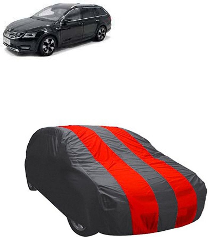 Kuchipudi Car Cover For Skoda Octavia Combi (Without Mirror Pockets)  (Maroon, Grey, For 2005, 2006, 2007, 2008, 2009, 2010, 2011, 2012, 2013, 2014, 2015, 2016, 2017, 2018, 2019, NA Models)