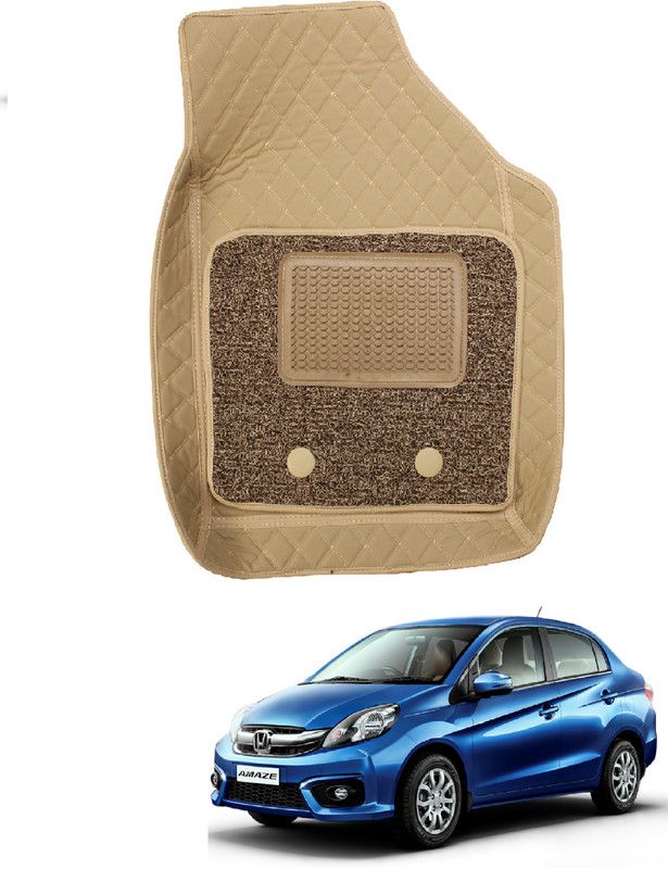 Auto Hub Leatherite 7D Mat For Honda Amaze  (Beige)
