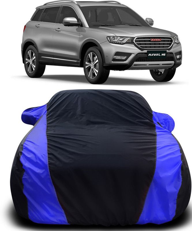 Dvis Car Cover For Haval H6 (With Mirror Pockets)  (Black, Blue)