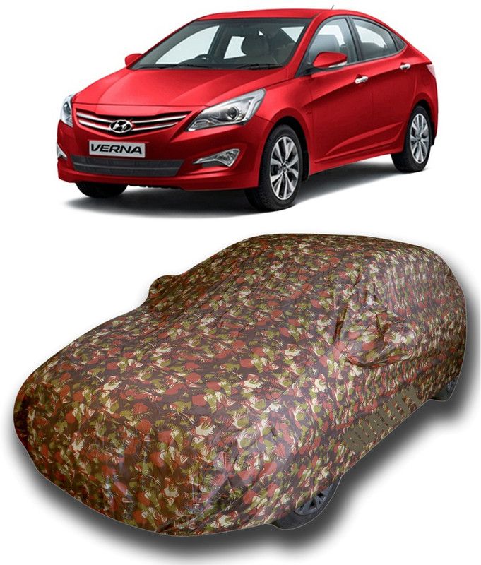 siddharth fashion Car Cover For Hyundai Fluidic Verna (With Mirror Pockets)  (Multicolor)