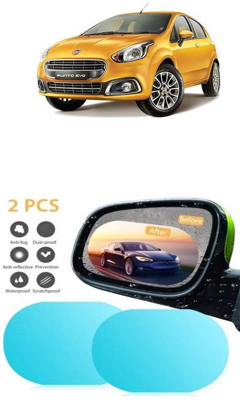 Accessorique Antifog_52 Car Mirror Rain Blocker  (White)