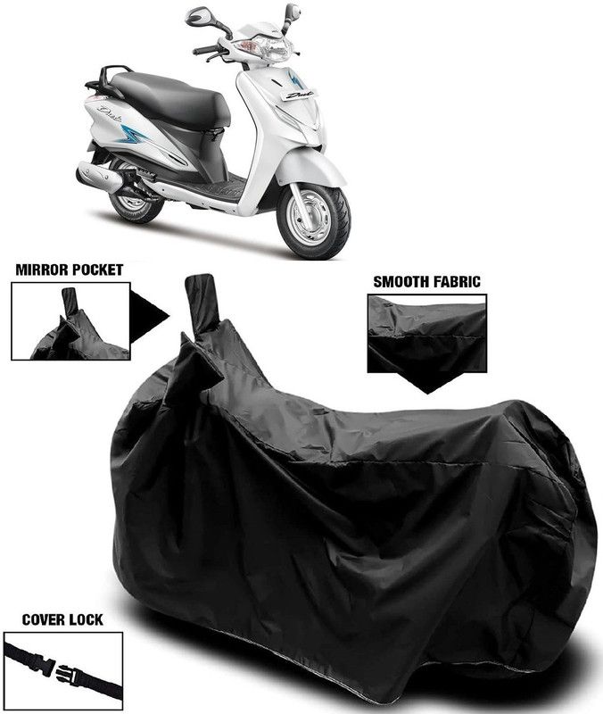 Autoprime Two Wheeler Cover for Hero  (Duet VX 110CC, Black)
