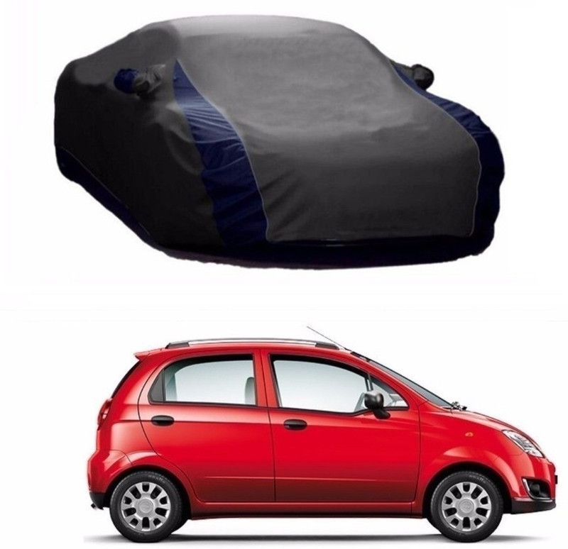 Cynak Car Cover For Chevrolet Spark (With Mirror Pockets)  (Grey)