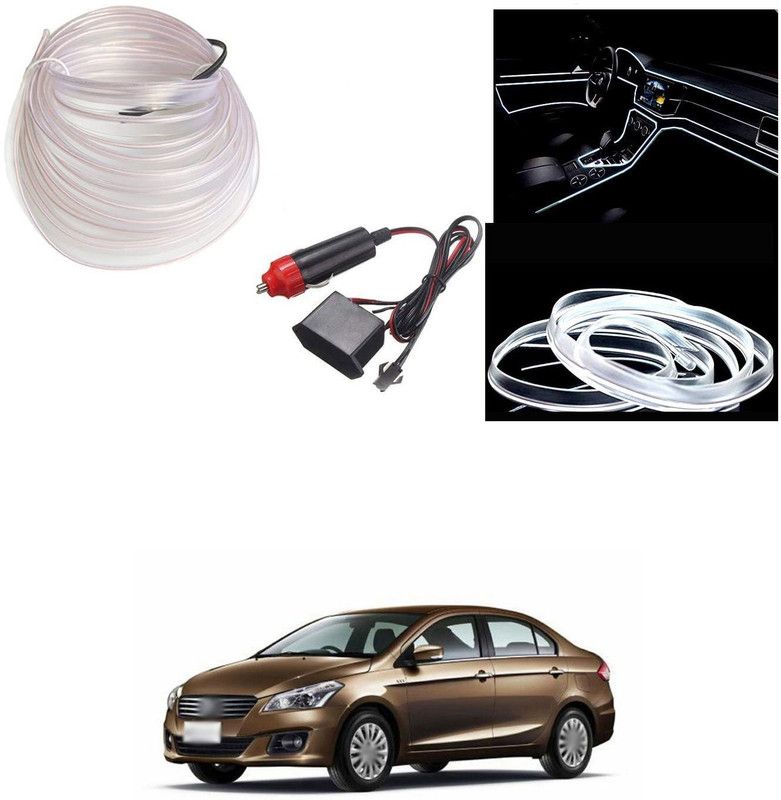 PECUNIA LED EL Wire Neon Cool Light Lamp Kit String Strip Interior Trim Dash 680 Headlight, Fog Lamp Car, Motorbike LED for Maruti Suzuki (12 V, 12 W)  (Ciaz, Pack of 1)