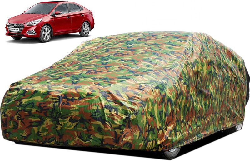 Kuchipudi Car Cover For Hyundai Verna (Without Mirror Pockets)  (Multicolor)