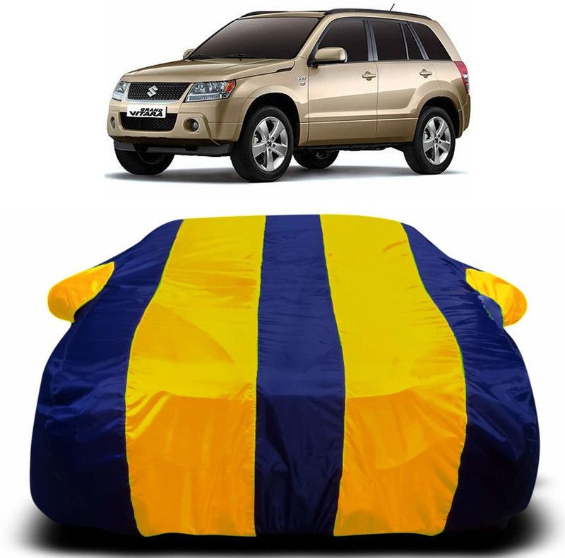 Ascension Car Cover For Maruti Suzuki Grand Vitara (With Mirror Pockets)  (Yellow, Blue)