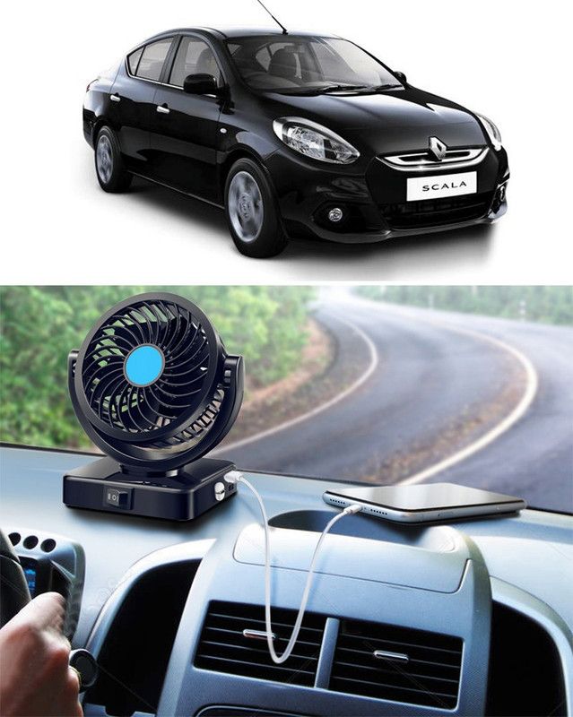 Amulite Car Fan With USB Charging 360 Degree Rotatable Fan-A-475 Car Interior Fan  (12 V)
