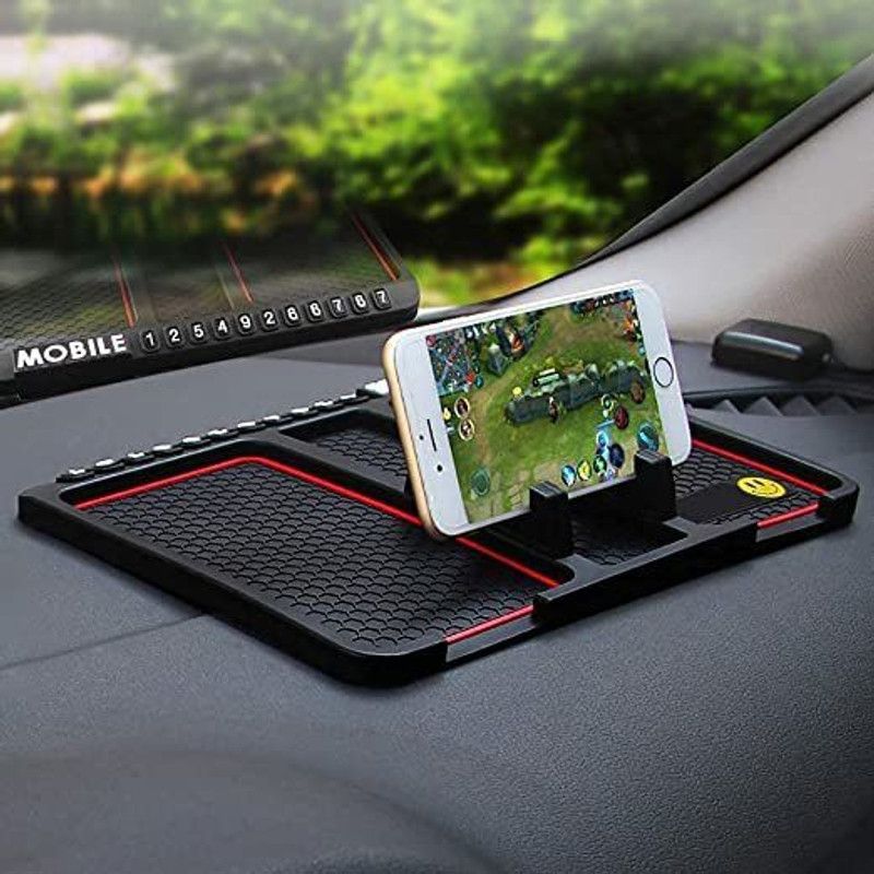 blue seed Car Mobile Holder for Dashboard  (Black)
