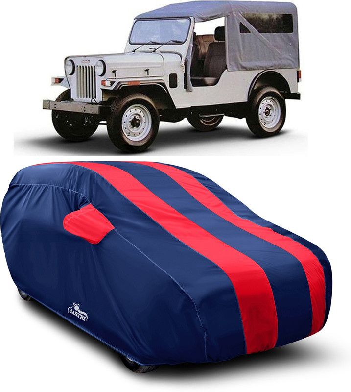 WOBIT COVERS Car Cover For Mahindra Jeep (With Mirror Pockets)  (Red)