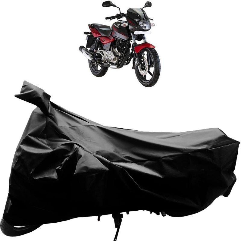 SHOOLIN Two Wheeler Cover for Bajaj  (Pulsar 180 DTS-i, Black)
