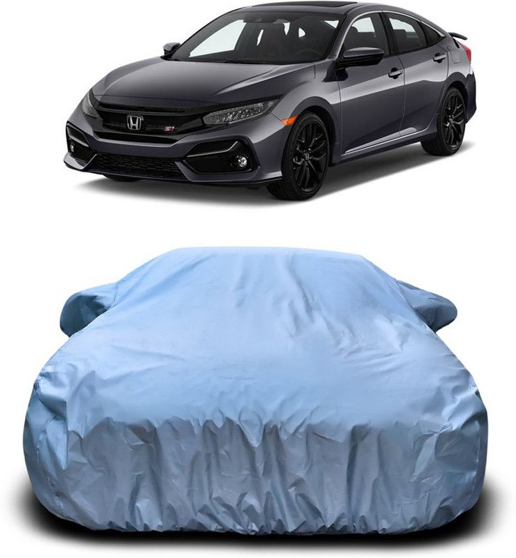 Genipap Car Cover For Honda Civic (With Mirror Pockets)  (Silver)