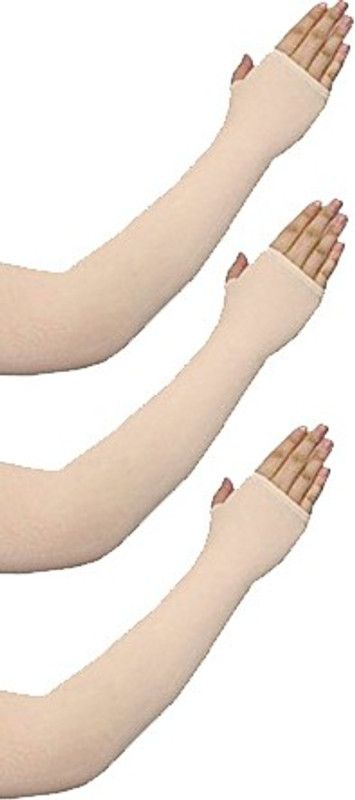 Aadikart Nylon Arm Sleeve For Men & Women  (M, Beige)