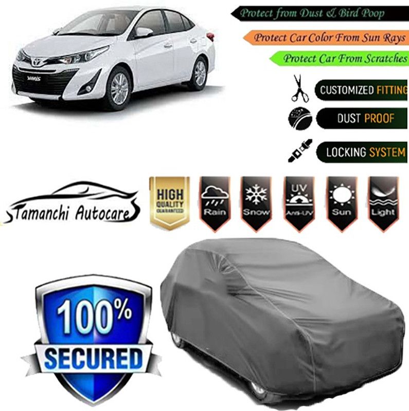 Tamanchi Autocare Car Cover For Toyota Yaris  (Grey)