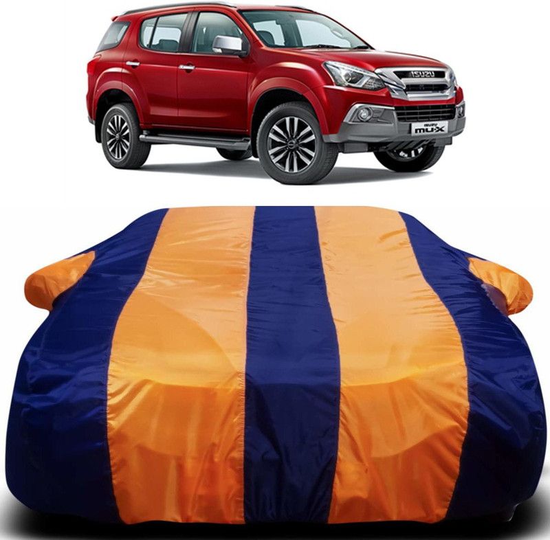Genipap Car Cover For Isuzu MU-X (With Mirror Pockets)  (Orange, Blue)