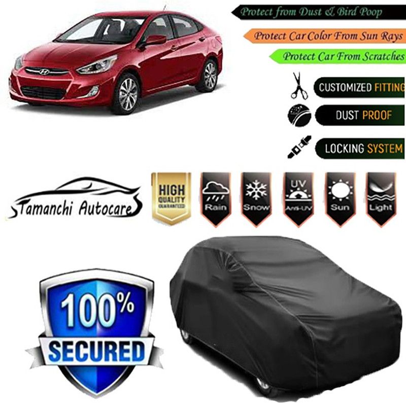 Tamanchi Autocare Car Cover For Hyundai Accent  (Black)