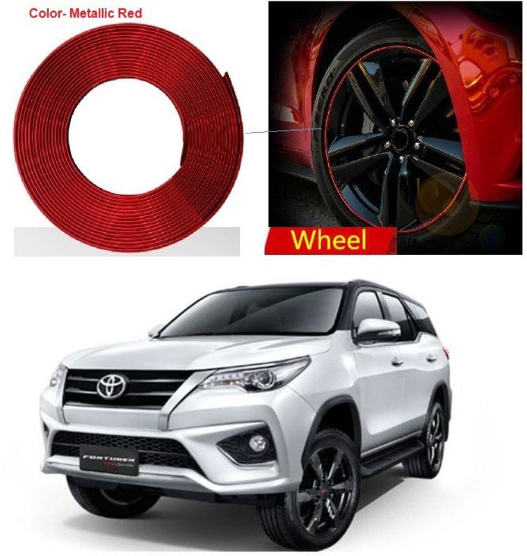 PRTEK Car Beading Exterior Chromium Plated (RED) for Exterior Rim, Grill, Headlight, Back Light, Wheel, Hub, Stickon A239 Car Beading Roll For Grill and Garnish Cover  (5 m)