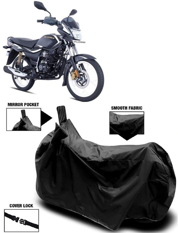 AutoFave Two Wheeler Cover for Bajaj  (Platina, Black)