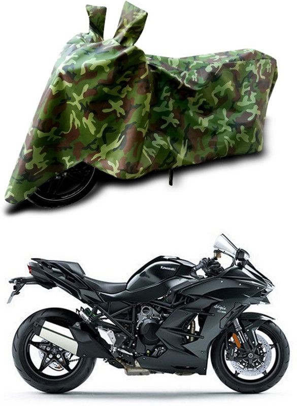SEBONGO Two Wheeler Cover for Kawasaki  (Multicolor)