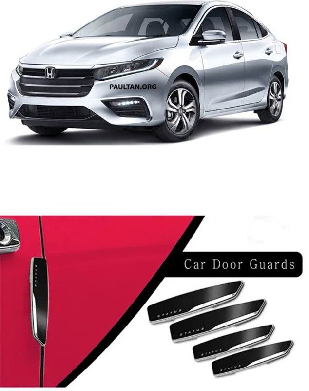 Accessorique Plastic Car Door Guard  (Black, Pack of 4, Honda, City)