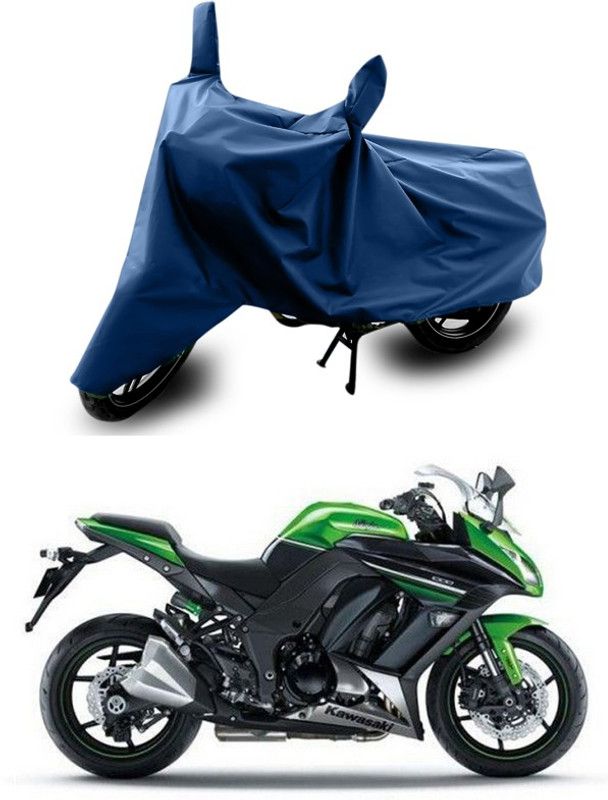 Rhtdmm Waterproof Two Wheeler Cover for Kawasaki  (Ninja, Blue)