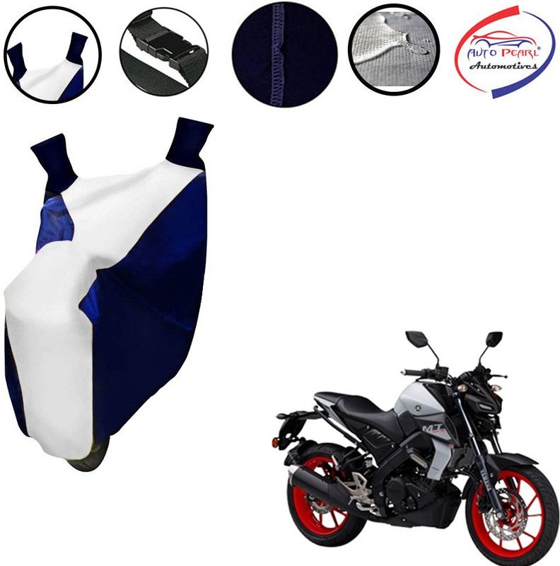AUTO PEARL Two Wheeler Cover for Yamaha  (MT 15, White, Blue)