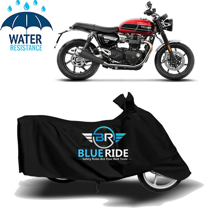 BLUERIDE Two Wheeler Cover for Triumph  (Twin, Black)