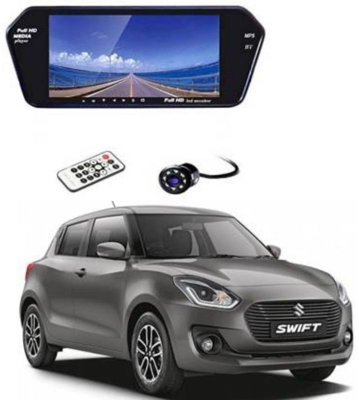 Auto Snap 7 Inch Full HD Touch Screen 8 LED Nightvision Camera + Reverse Parking Sensor Black LED (17.78 cm)(M.N#37) Black LED  (17.78 cm)
