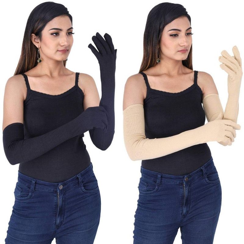 HF LUMEN Cotton Arm Sleeve For Men & Women  (Free, Multicolor)