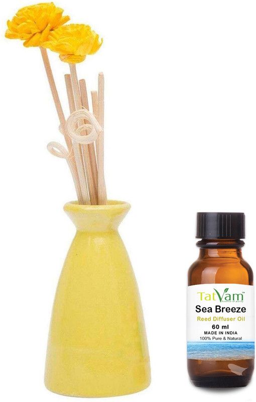 Tatvam Sea Breeze Diffuser Set, Potpourri, Diffuser, Fridge Freshener, Aroma Oil, Refill  (60 ml)