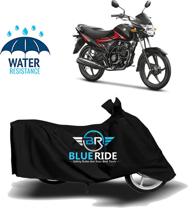 BLUERIDE Two Wheeler Cover for Suzuki  (Hayate EP, Black)
