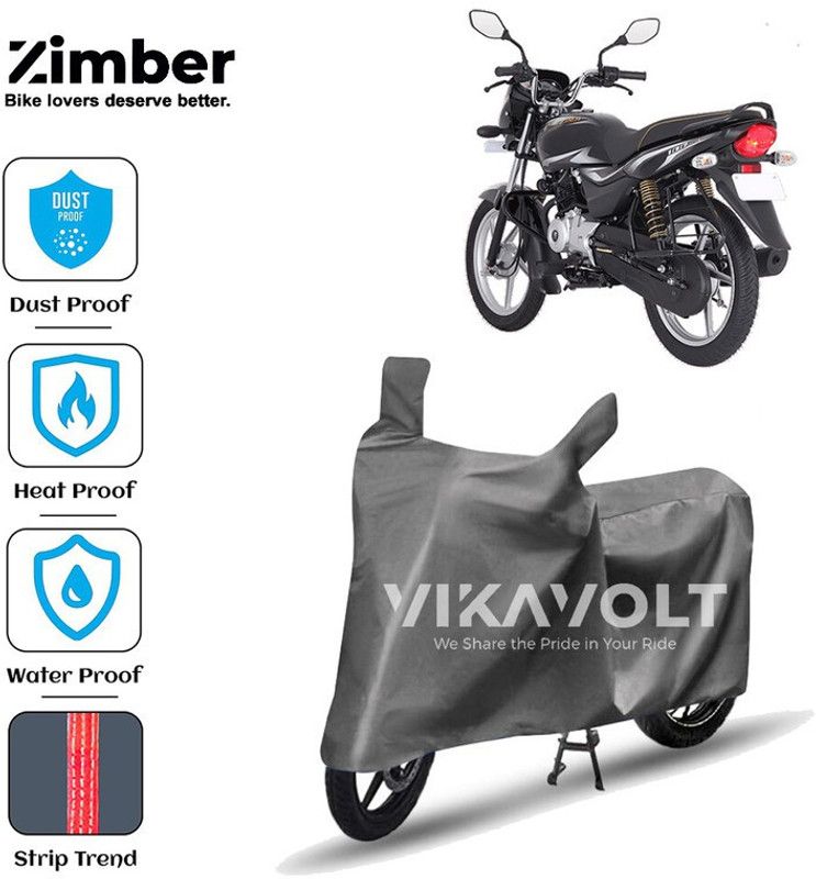 ZIMBER Two Wheeler Cover for Bajaj  (ComforTec, Grey)