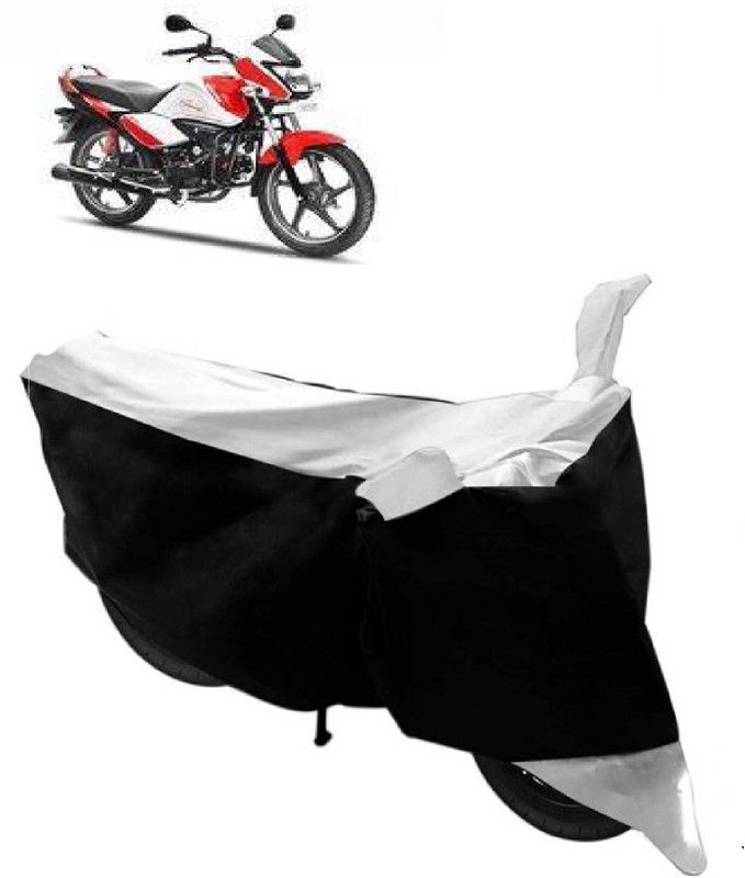 Ascension Two Wheeler Cover for Hero  (Splendor I Smart, White, Black)