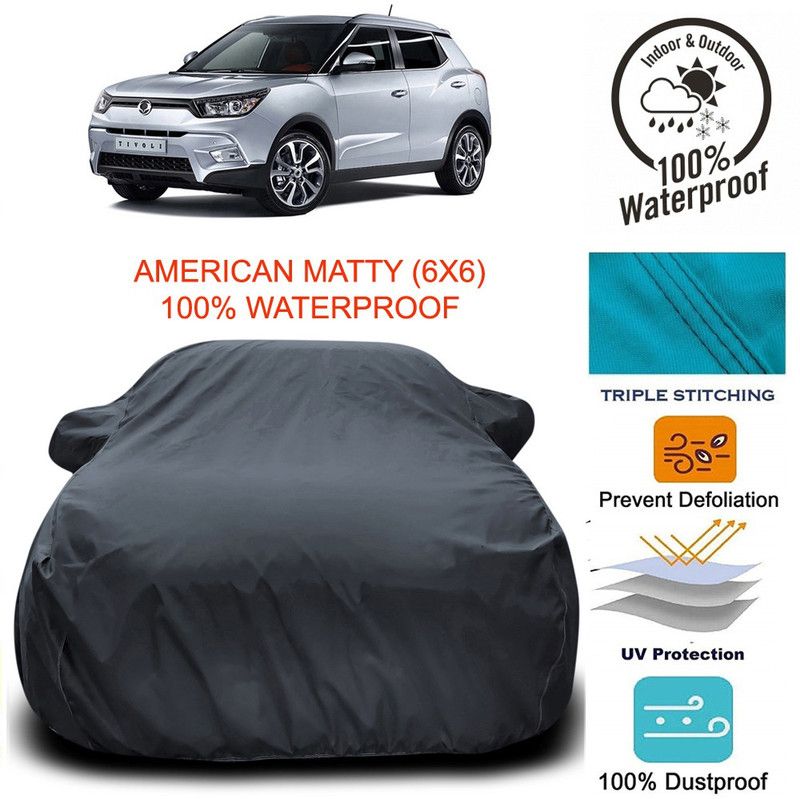 Dvis Car Cover For SsangYong Tivoli (With Mirror Pockets)  (Grey)