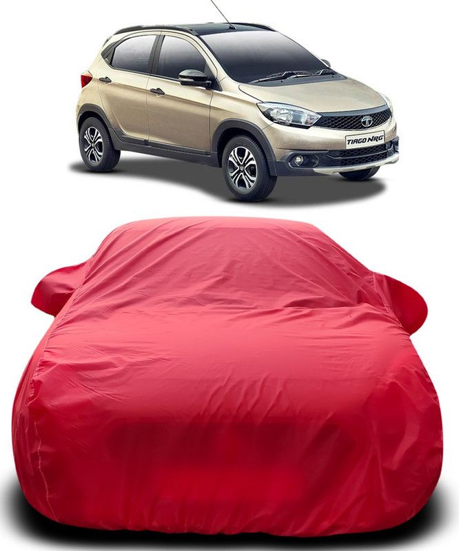 Gavya Car Cover For Tata Tiago NRG (With Mirror Pockets)  (Red)